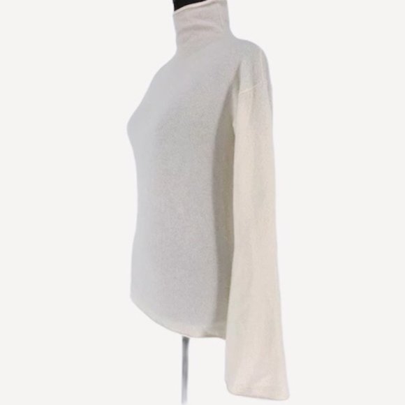 NWT THEORY Bell-Sleeve Mock Neck Cashmere Sweater - Picture 4 of 5